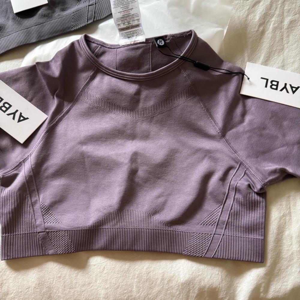 New AYBL Workout Bundle: Crop Tops & Sports Bra, Small - Picture 2 of 8